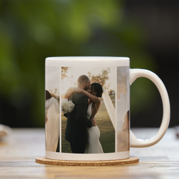 Mug with 4 wedding images