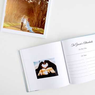 Signing book for wedding