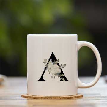 Mug with a stylized letter "A" 