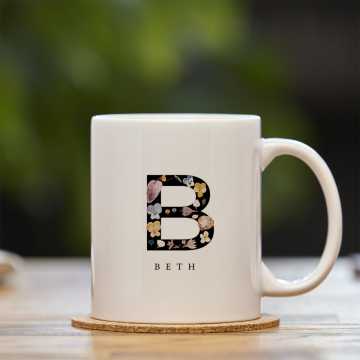 Mug with a stylized letter "B" 