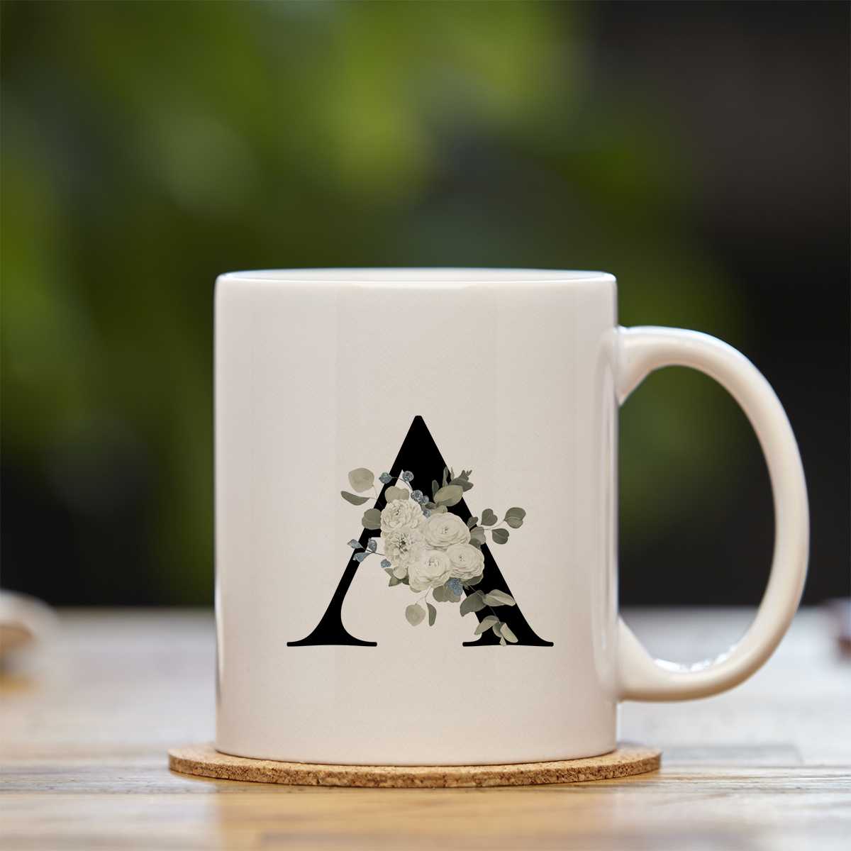 Mug with a stylized letter "A" 