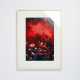 Wood frame with colorful print
