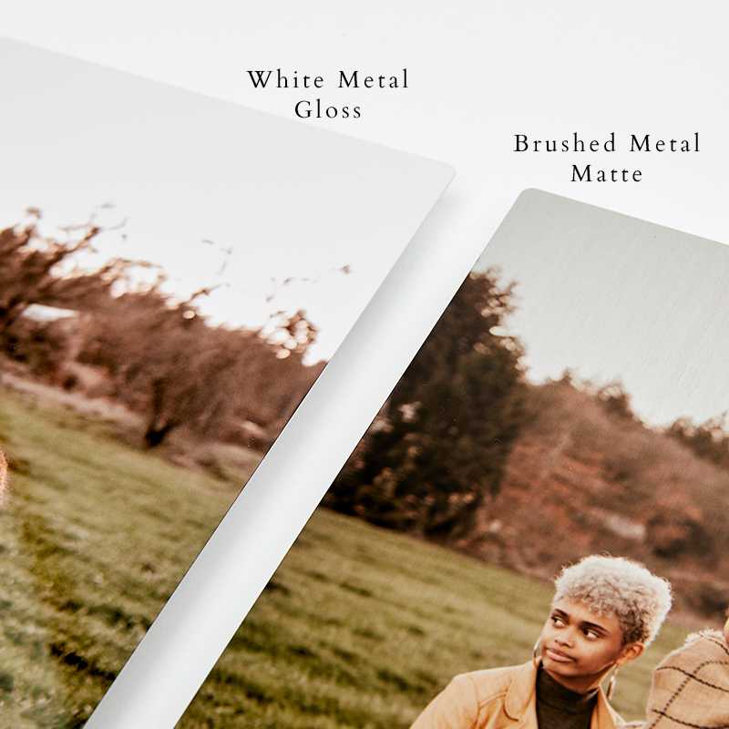 Metal print finishes