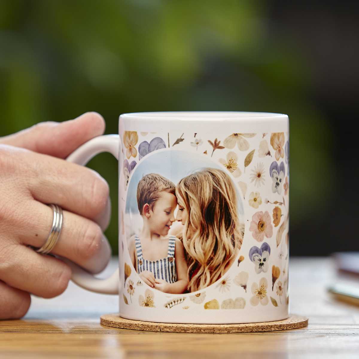 Mom and son photo on photo mug